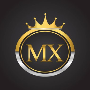 Altın harfler mx vektör çizim