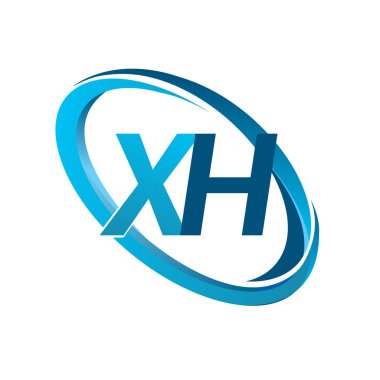 mavi mektuplardan xh vektör çizim