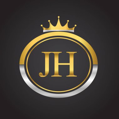 Altın harfler jh vektör çizim