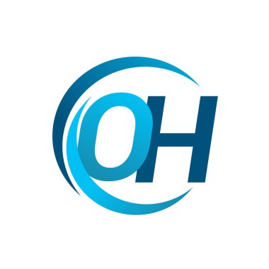 vektör illüstrasyon mavi harf oh