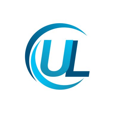 mavi mektuplardan ul vektör çizim