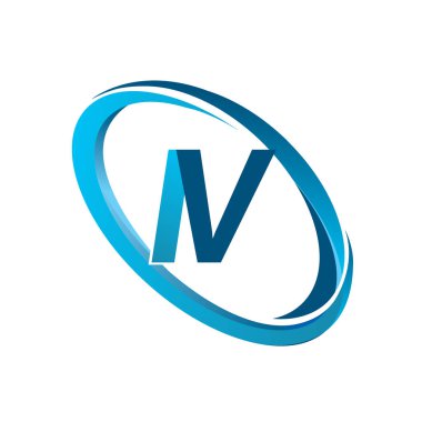 Mavi vektör çizim IV mektuplar