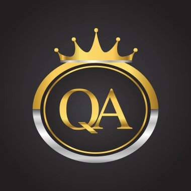 Altın harfler qa vektör çizim