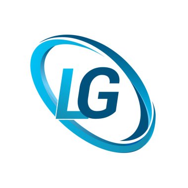 mavi mektuplardan lg vektör çizim