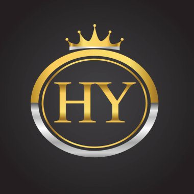 Altın harfler hy vektör çizim