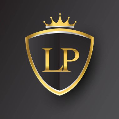 lp vektör çizim altın harfler