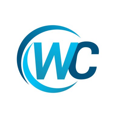 Mavi vektör çizim wc mektuplar