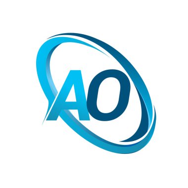 mavi mektuplardan ao vektör çizim