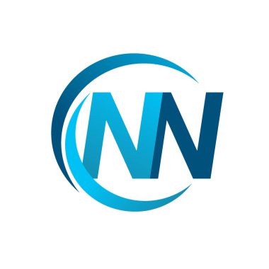 mavi mektuplardan nn vektör çizim