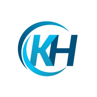 mavi mektuplardan kh vektör çizim