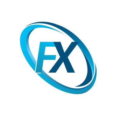 vektör çizim mavi fx mektuplar