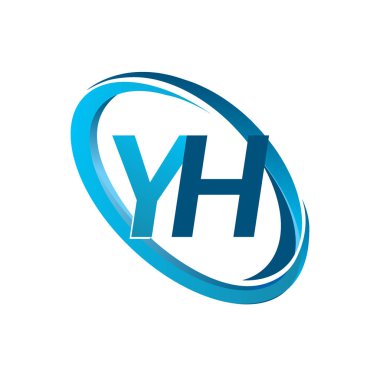 mavi mektuplardan yh vektör çizim