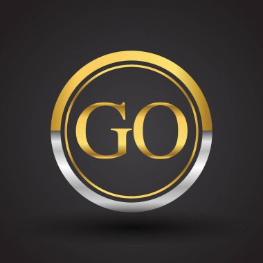 Gümüş ve altın harfler vektör çizim gitmek