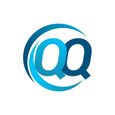 mavi mektuplardan qq vektör çizim