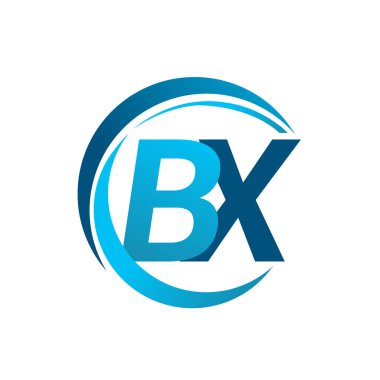 mavi mektuplardan bx vektör çizim