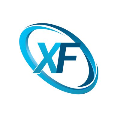 mavi mektuplardan xf vektör çizim