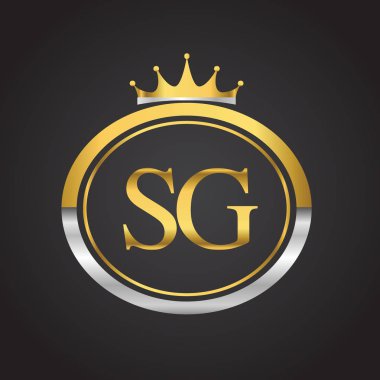 Gümüş ve altın harfler sg vektör çizim