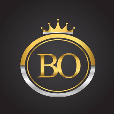 bo vektör çizim altın harfler
