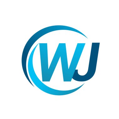 mavi mektuplardan wj vektör çizim