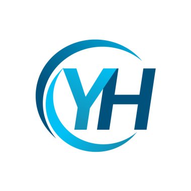 mavi mektuplardan yh vektör çizim