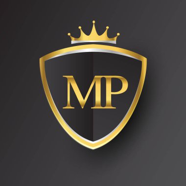 Altın harfler mp vektör çizim