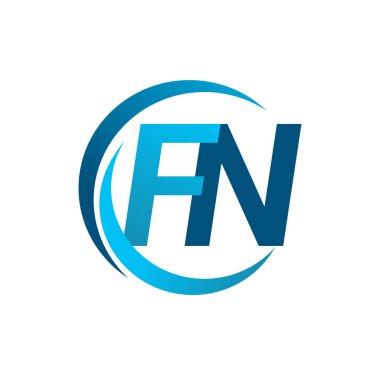 Mavi vektör çizim fn mektuplar