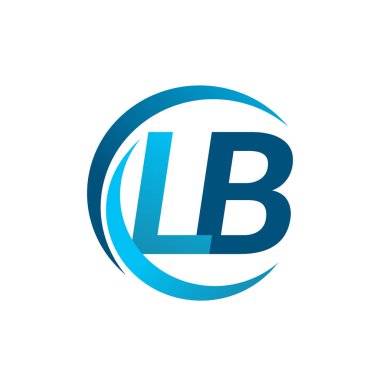 vektör çizim mavi mektuplardan lb