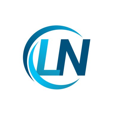 mavi mektuplardan ln vektör çizim