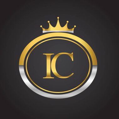 IC vektör çizim altın harfler