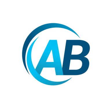 mavi mektuplardan ab vektör çizim