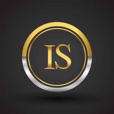 Gümüş ve altın harfler vektör çizim olduğunu