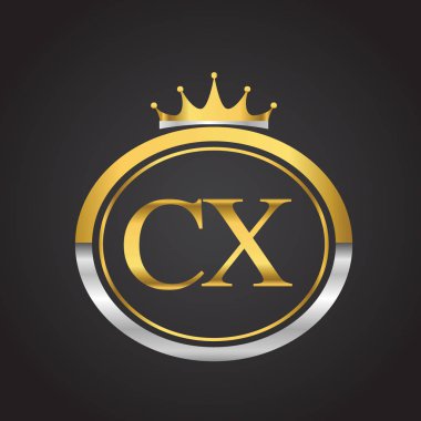 Altın harfler cx vektör çizim