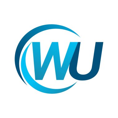 mavi mektuplardan wu vektör çizim