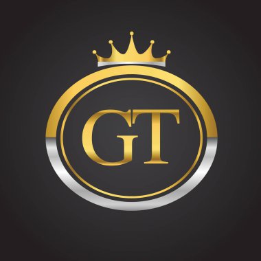 Altın harfler gt vektör çizim