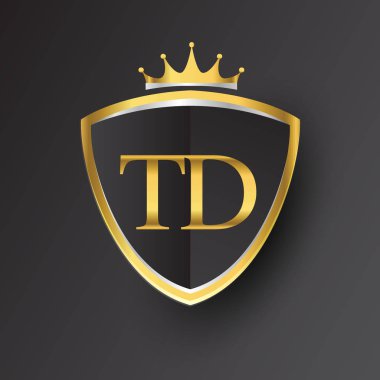 Altın harfler td vektör çizim