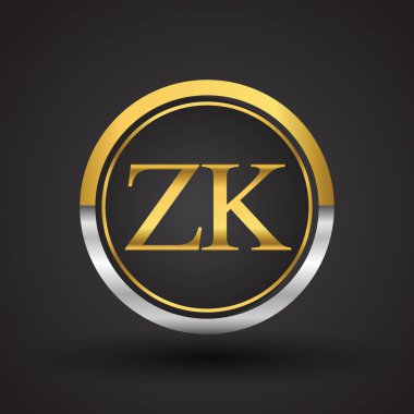 Gümüş ve altın harfler zk vektör çizim
