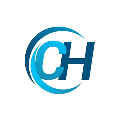 mavi mektuplardan ch vektör çizim