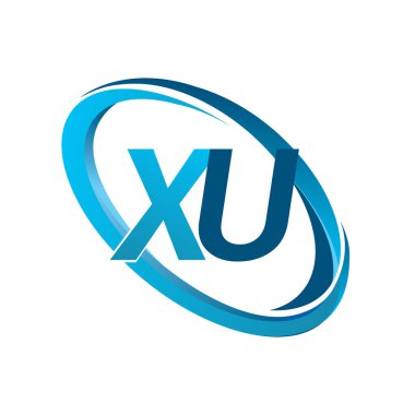 mavi mektuplardan xu vektör çizim