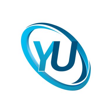 mavi mektuplardan yu vektör çizim