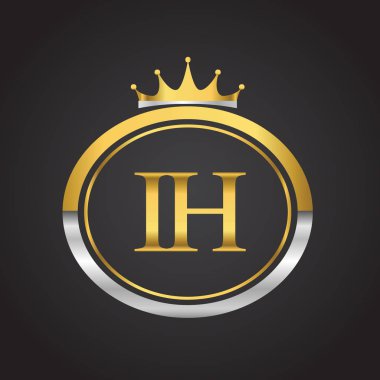 Altın harfler ih vektör çizim