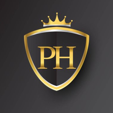 Altın harfler ph vektör çizim