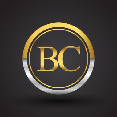 Gümüş ve altın harfler m.ö. vektör çizim