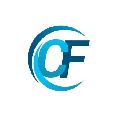 mavi mektuplardan cf vektör çizim