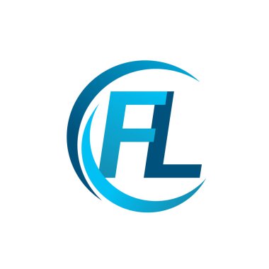 mavi mektuplardan fl vektör çizim