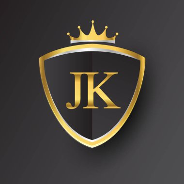 Altın harfler jk vektör çizim
