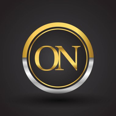 Gümüş ve altın harfler üzerinde vektör çizim