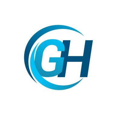 Mavi vektör çizim gh mektuplar