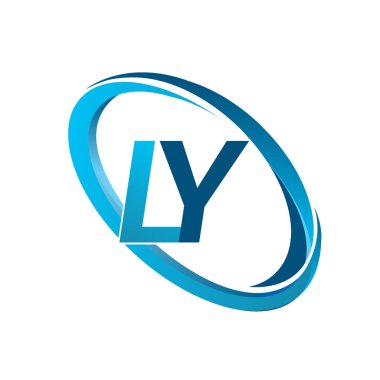 mavi mektuplardan ly vektör çizim