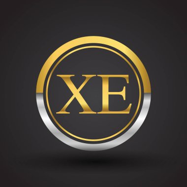 xe vektör çizim gümüş ve altın harfler