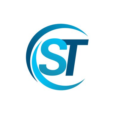 mavi mektuplardan st vektör çizim